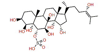 (24E)-5a-Cholest-24-en-3b,4b,5,6a,7b,8,14,15a,26-nonol 6-sulfate